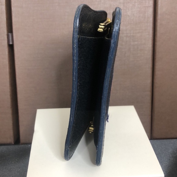 GUCCI GG Supreme Ophidia Sherry Line Double Compartment Navy Blue Coin Purse - Picture 8 of 15